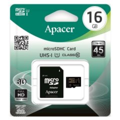 Apacer paměťová karta Secure Digital, 16GB s adaptérem