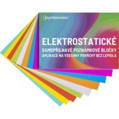 Poznámkové bločky elektrostatické 70x100 Mix barev Symbionotes