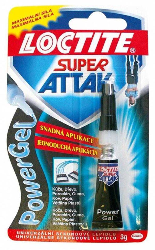 Lepidlo vteřinové Super Attak Power Gel 3g