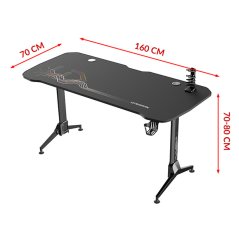 Herní stůl Ultradesk Grand Yellow Green 160x70 cm