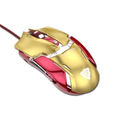 Myš E-Blue Iron Man Armor herní drátová zlatá