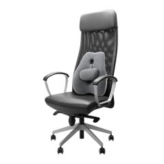 Bederní opěrka, ergonomická, šedá, paměťová pěna
