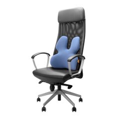 Bederní opěrka, ergonomická, modrošedá, paměťová pěna
