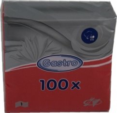 Ubrousky 1vr. 33x33 červené /100ks