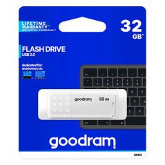 Goodram USB flash disk, USB 2.0, 32GB, UME2, bílý, s krytkou