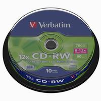 Disk CD-RW 700MB 8x -12x Verbatim 10pack spindle