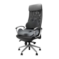 Set bederní opěrky a podsedáku, ergonomický, antracitový, paměťová pěna