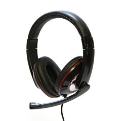 Sluchátka s mikrofonem HL-01, černá, USB