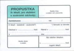 Propustka A7 NCR 1147
