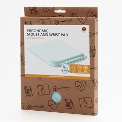 Podložka pod myš a zápěstí, Powerton Ergoline Dark Edition, ergonomická, mintová pěnová