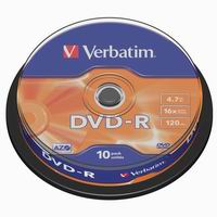 Disk CD DVD-R 4.7GB Verbatim 16x 10pack spindle
