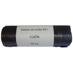 Sáček do koše 63x74 60l /50ks černý