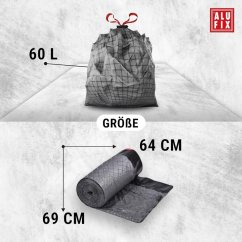 Sáčky do koše zatahovací 60l /10ks Alufix-64x69 cm pevné