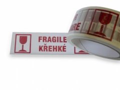 Lepící páska 48x66 s potiskem Fragile-křehké