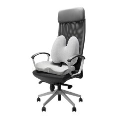 Set bederní opěrky a podsedáku, ergonomický, šedý, paměťová pěna